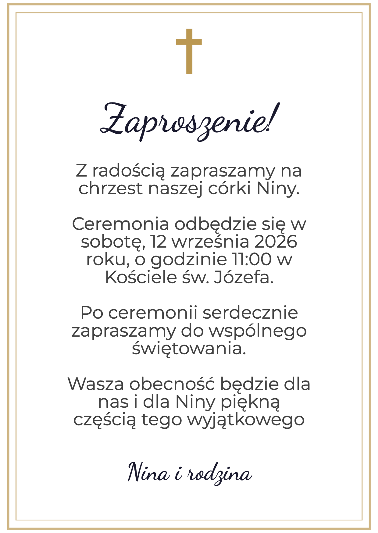Złota ramka — hrbtna stran