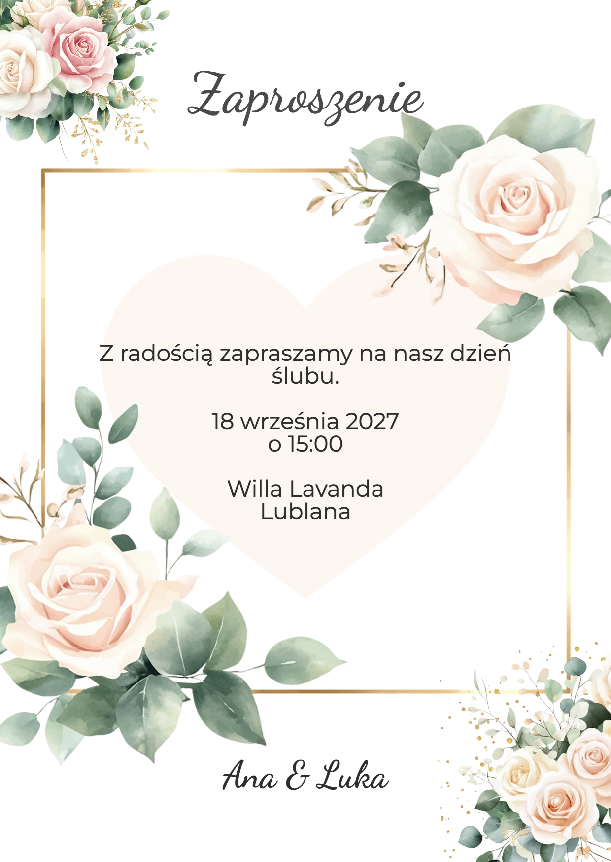 Serce z różami