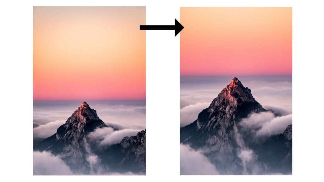 aerial-view-mountain-covered-fog-beautiful-pink-sky