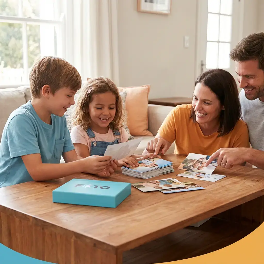 Wydrukowane zdjęcia w dłoniach